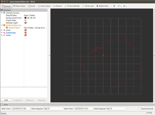xaxxon openlidar rviz xaxxon openlidar rviz