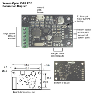 xaxxon openlidar pcb connection diagram